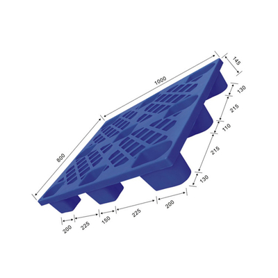 trattamento ergonomico dinamico di plastica del pallet 500Kg del PE 1000X800 per il magazzino