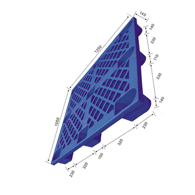 PE riciclabile ISO9001 del pallet di plastica del magazzino 1250X1050 per il supermercato