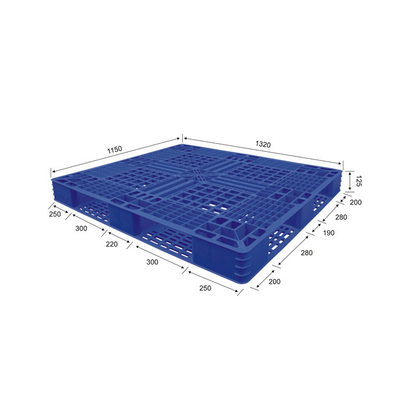 Elettricità statica blu di plastica 4000Kg del pallet 1190x1150 dell'HDPE igienico per il magazzino