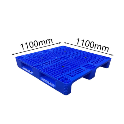 Pallet di plastica dell'anti HDPE blu di slittamento 1100 x 1100 x 155 per la fabbrica/porto dell'alimento