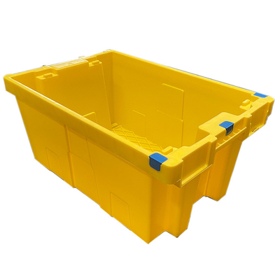 Gabbie di plastica sistemabili della cassa commovente di plastica gialla dell'HDPE di 60 x di 40 x di 27.5cm