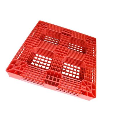 pallet di plastica rossi dell'HDPE 13.5Kg 1100 x 1100 singoli affrontati