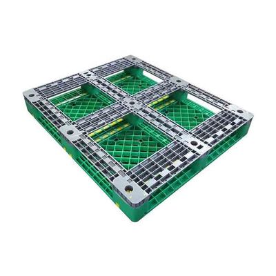 Pallet di plastica industriali del magazzino 15kg 1200x1000mm un pallet di plastica di 4 modi
