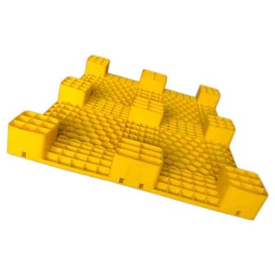 La plastica di polietilene riciclata dello SGS slitta tipo giallo del pallet 1200x1000 euro
