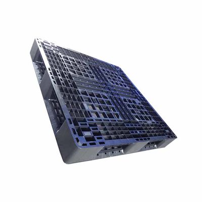 Pallet di plastica di Rackable del PE nero igienico sistema a ciclo chiuso 1100 x 1100