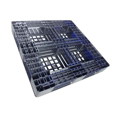 Pallet di plastica di Rackable del PE nero igienico sistema a ciclo chiuso 1100 x 1100