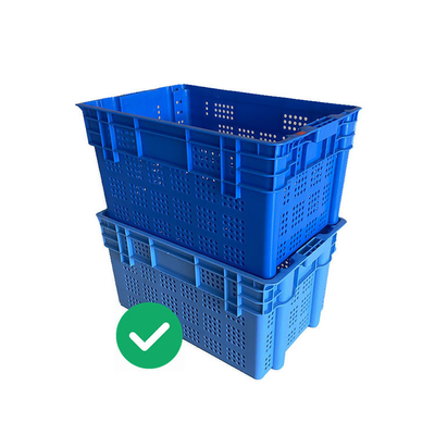 Resistente UV dinamico sistemabile del carico 50Kg delle gabbie di plastica dell'alimento dell'HDPE