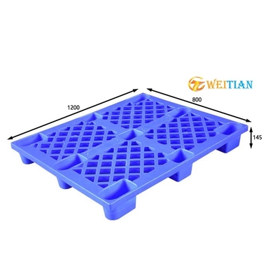 pallet di plastica accatastabile del singolo del fronte della piattaforma 1200X800 del pallet HDPE igienico del vergine