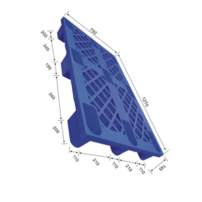 Magazzino di plastica igienico 1270X750 dell'HDPE del pallet delle maniglie ergonomiche