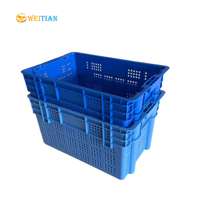 600 casse di plastica blu 100% di Apple del commestibile dell'HDPE commovente di plastica della cassa X.400