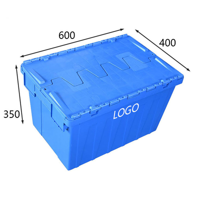 casse muoventesi accatastabili blu del carico 50Kg dell'HDPE logistico di plastica della scatola del peso 3000g